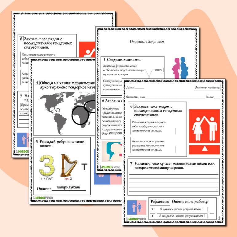 Рабочий лист для биологии Гендерные роли