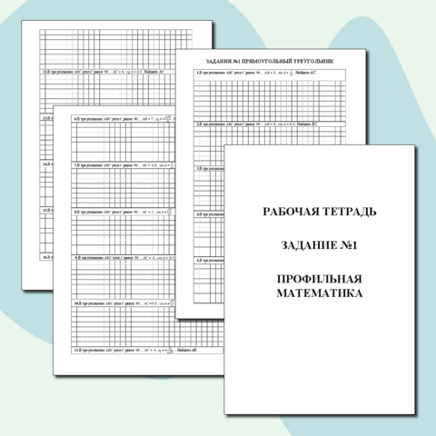 Рабочая тетрадь для подготовки к ЕГЭ по математике. Профильная математика. Задание №1. Планиметрия