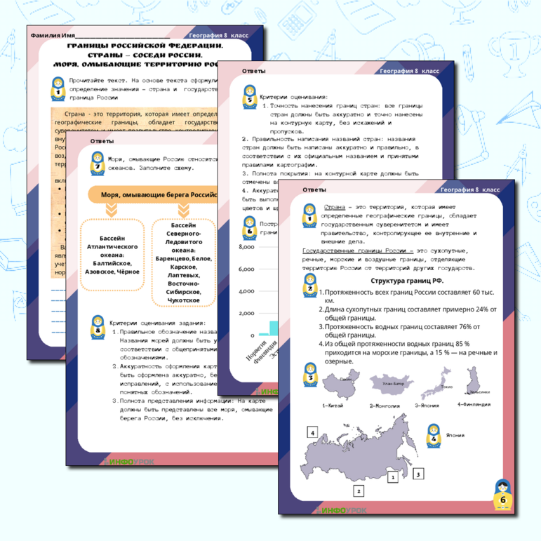 Рабочий лист по теме “Границы Российской Федерации