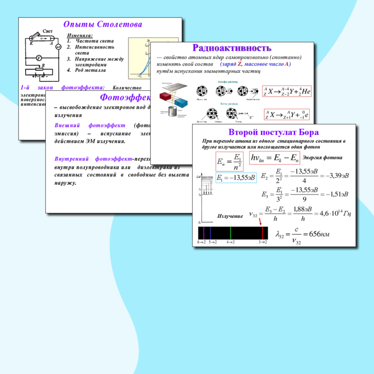 Опорный конспект. Фотоэффект