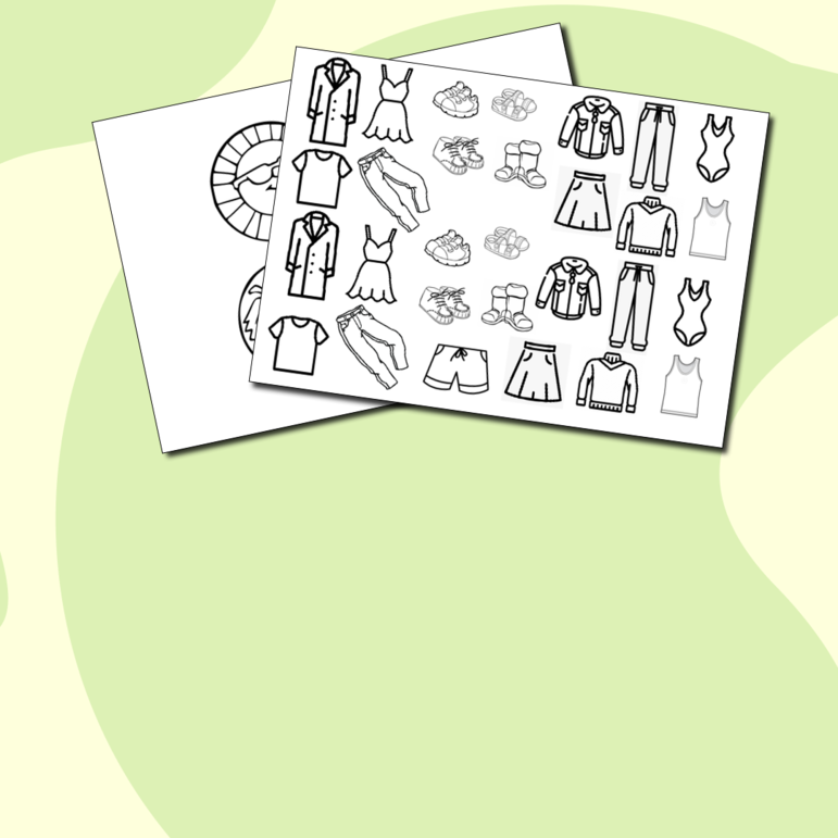 Рабочие листы по английскому языку для дошкольников на тему Одежда