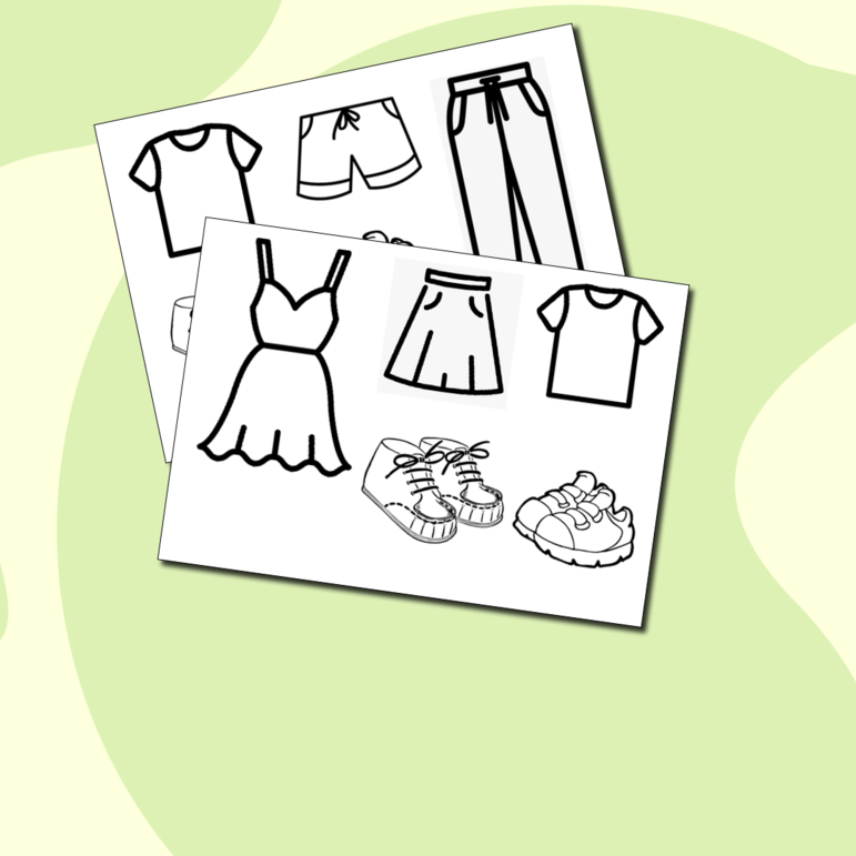 Рабочие листы по английскому языку для дошкольников на тему Одежда