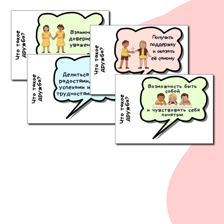 Рабочий лист Речевые облака «Что такое дружба?»