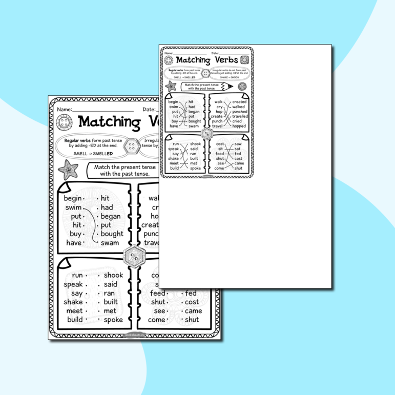 Matching verbs. Глаголы