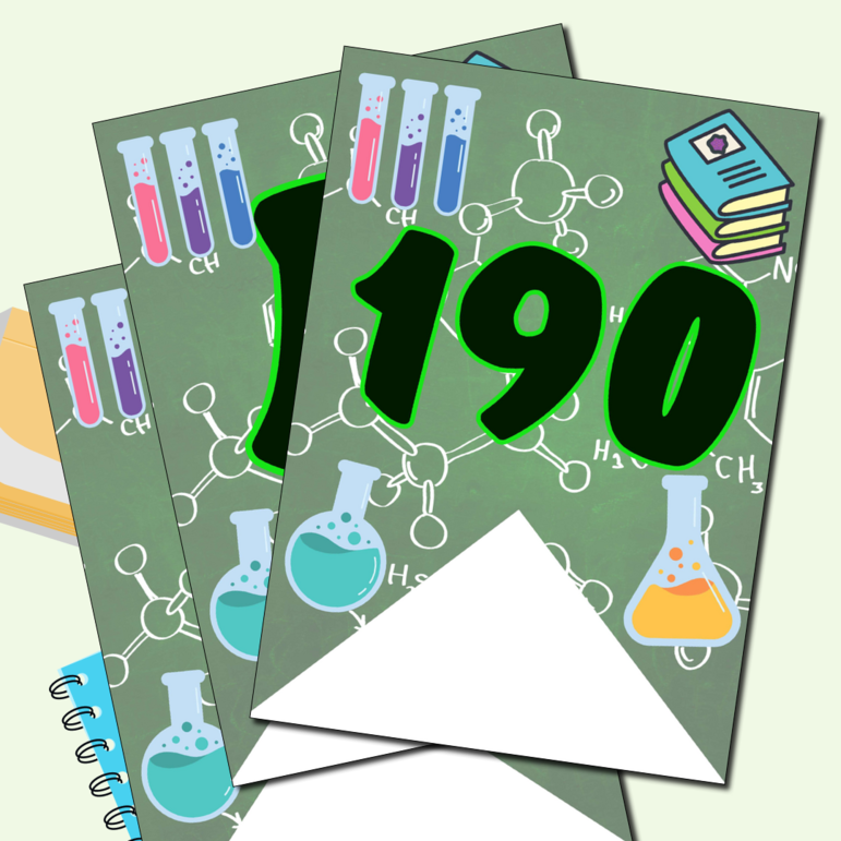 Тематическая растяжка-флажки для украшения класса к уроку «Д.И. Менделеев. 190 лет со дня рождения» (зеленая)