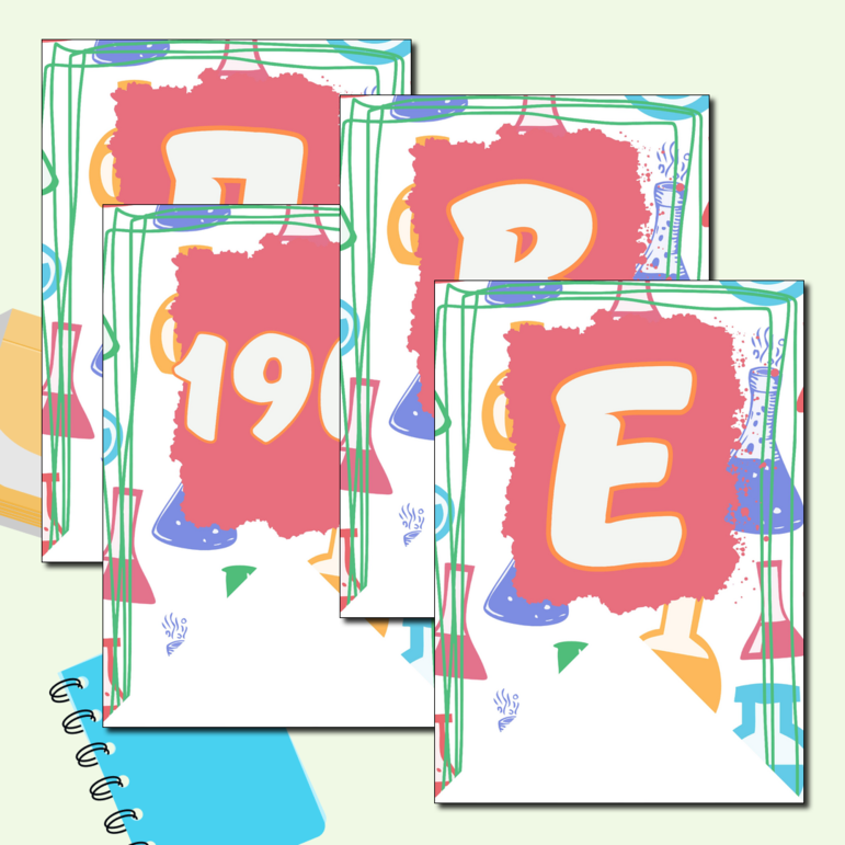 Тематическая растяжка-флажки для украшения класса к уроку «Д.И. Менделеев. 190 лет со дня рождения» (пастельные, спокойные тона)