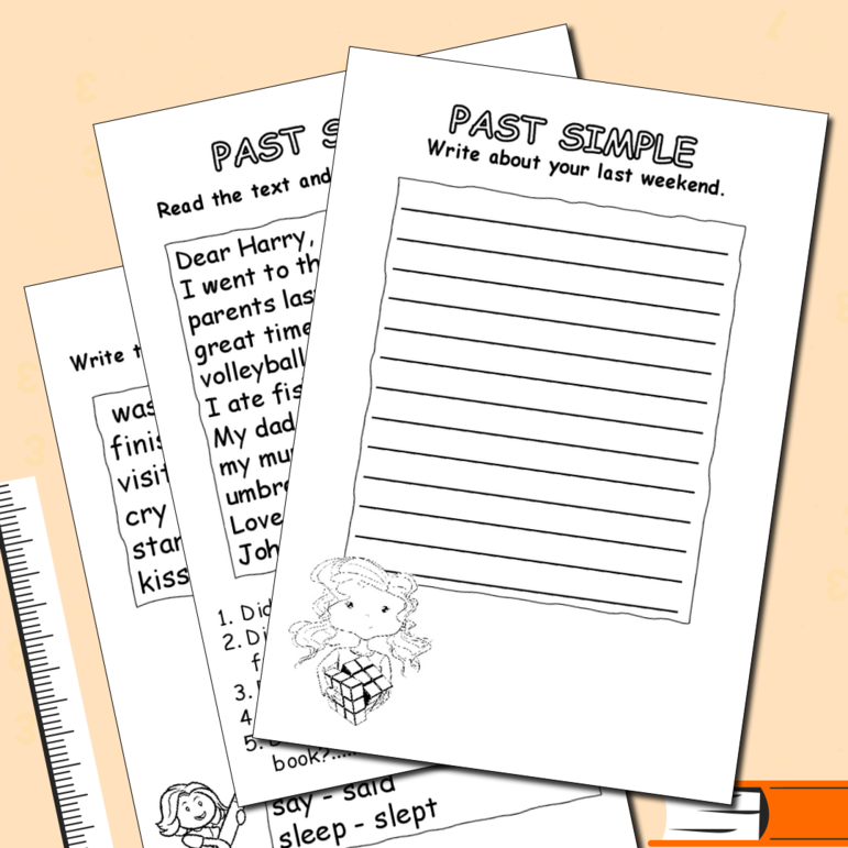 Past Simple/ Прошедшее простое время. Рабочие листы для детей с ответами