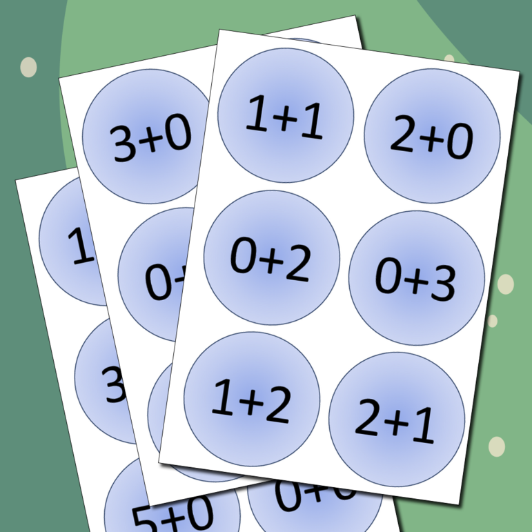 Дидактическая игра по математике «Снеговик». Счёт в пределах 10.