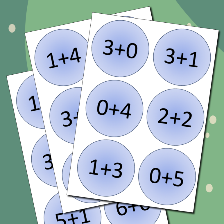 Дидактическая игра по математике «Снеговик». Счёт в пределах 10.