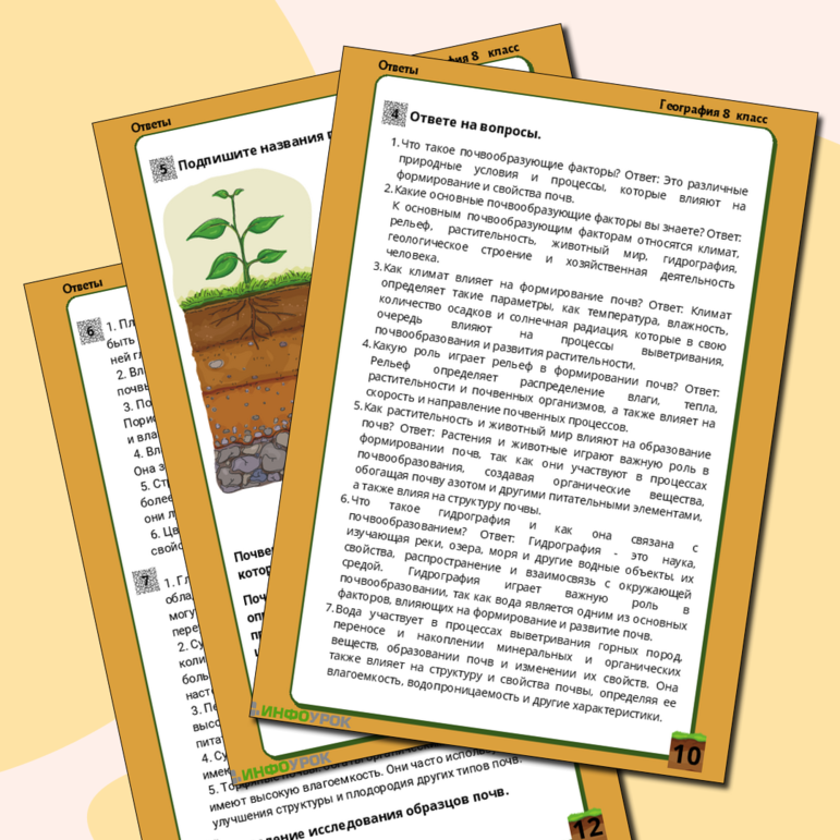 Рабочий лист по географии на тему “Почва - особый компонент природы. Факторы образования почв”