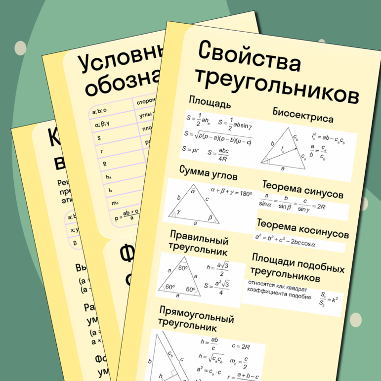 Сборник подсказок по математике 5-9 класс (+ подготовка к ОГЭ)