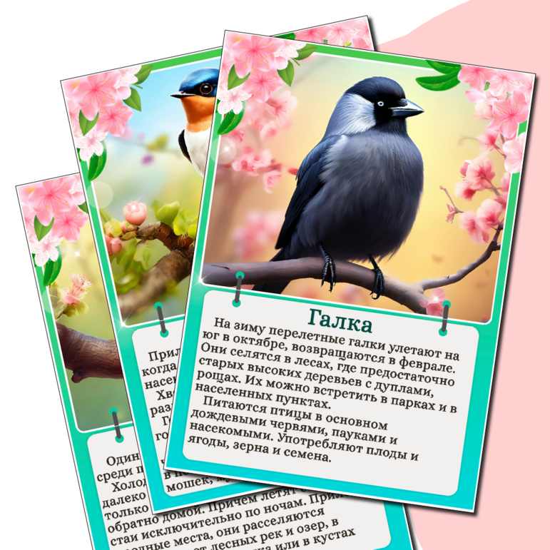 Перелетные птицы - папка-передвижка (весна)