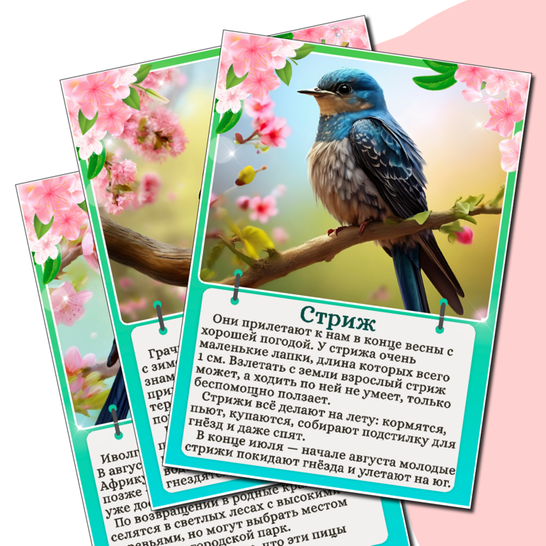 Перелетные птицы - папка-передвижка (весна)