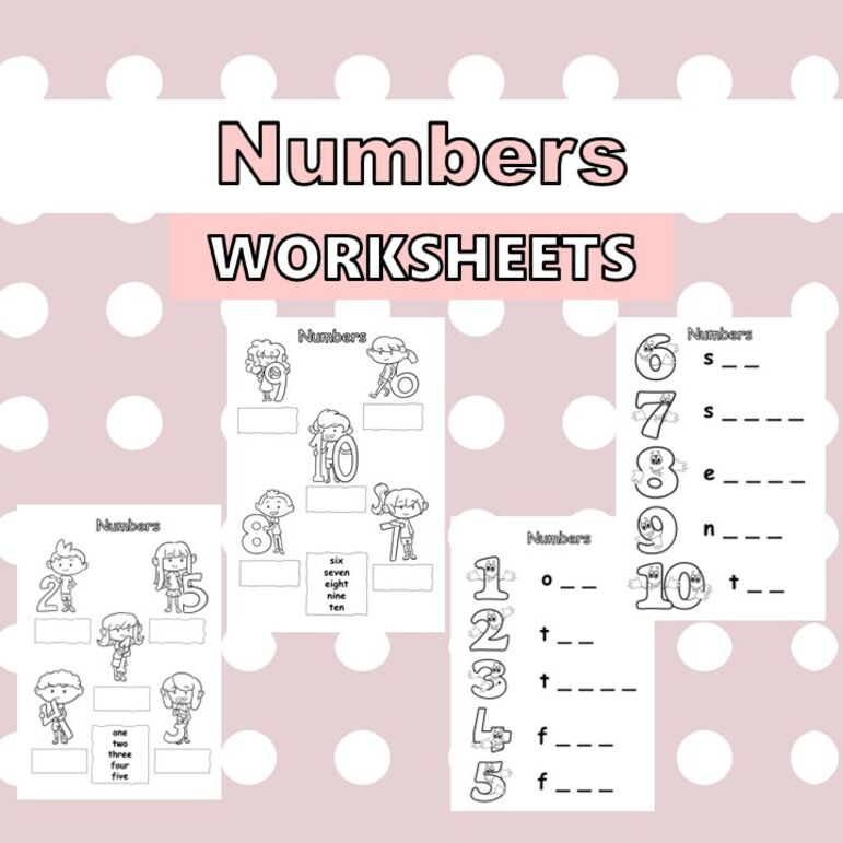 Числа на английском / Numbers worksheet