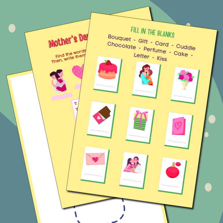 Рабочие листы - Happy Mother's Day Activity Book