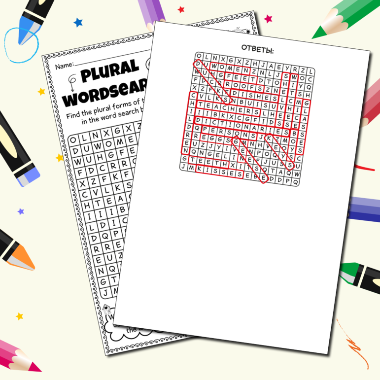 Plural wordsearch