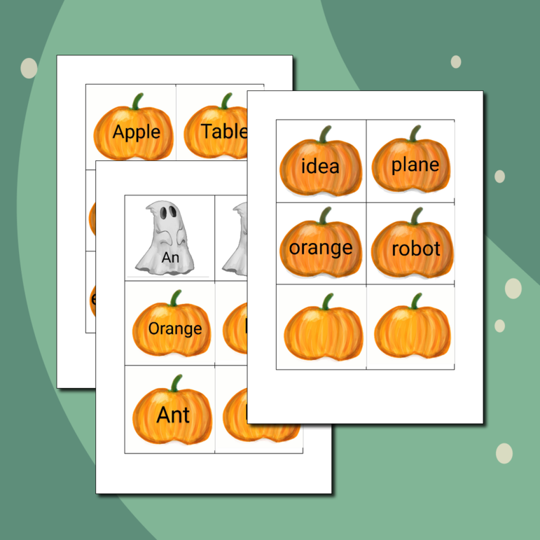 Тематические карточки Halloween на тему Артикли