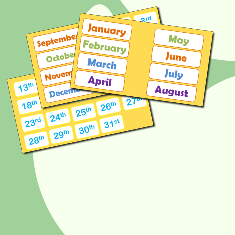 Дидактическая игра (Calendar and Weather Chart)