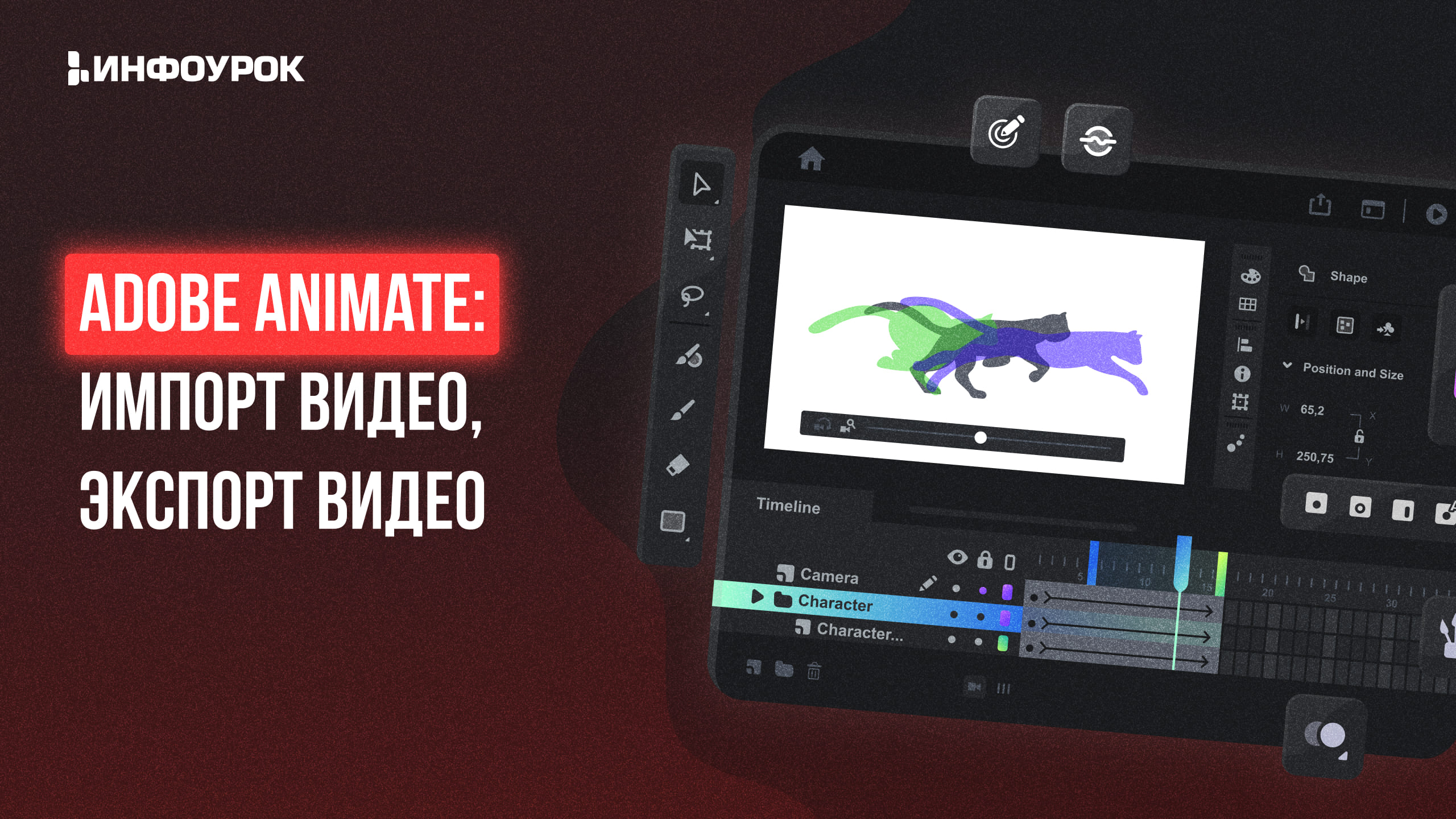 Видеолекция Adobe Animate: импорт видео, экспорт видео