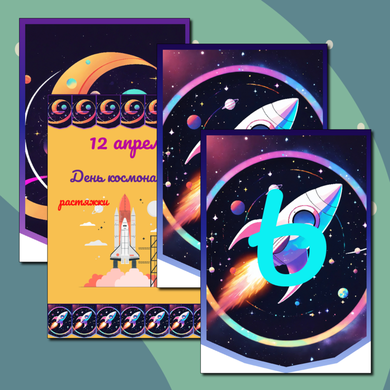 12 апреля - день космонавтики (растяжка и плакат)