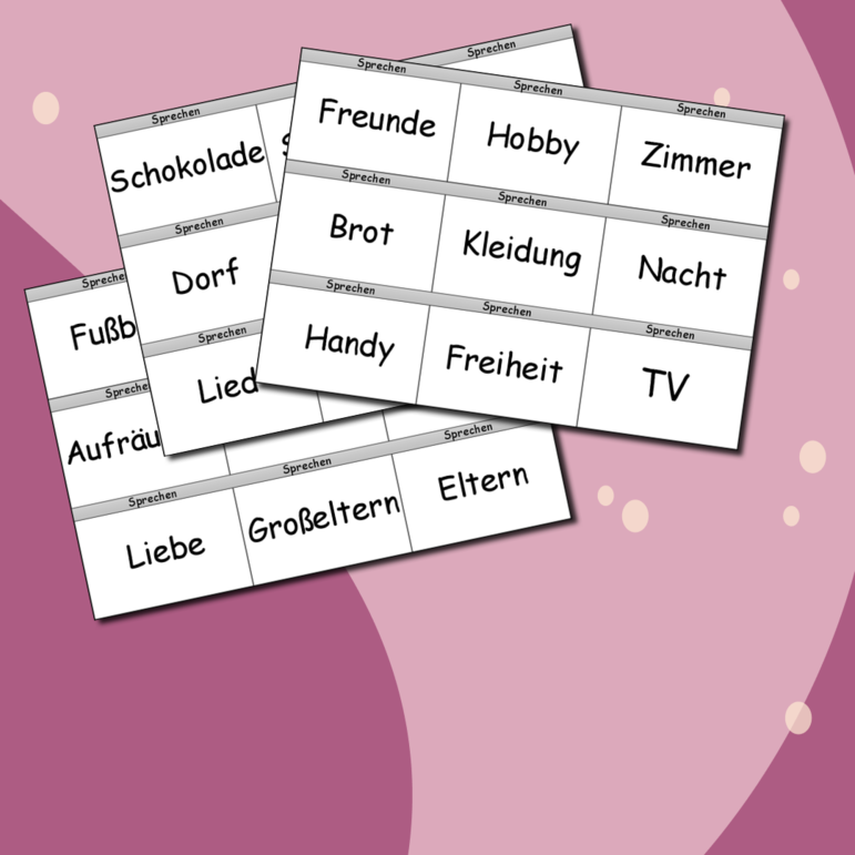 Карточки, говорение по немецкому языку (Deutsch), Teil Sprechen, Deutsch A1, A2. ЕГЭ, ОГЭ
