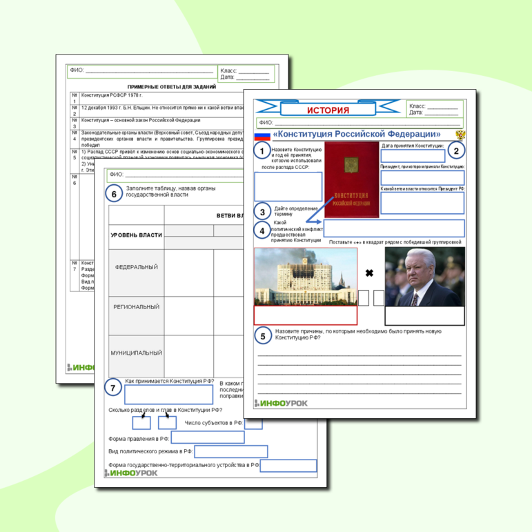 Рабочий лист «Конституция Российской Федерации»