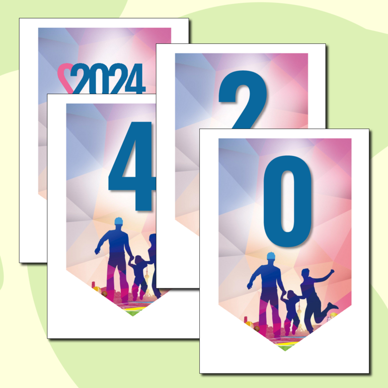 Растяжка-флажки «Год семьи 2024» с использованием официального фирменного стиля