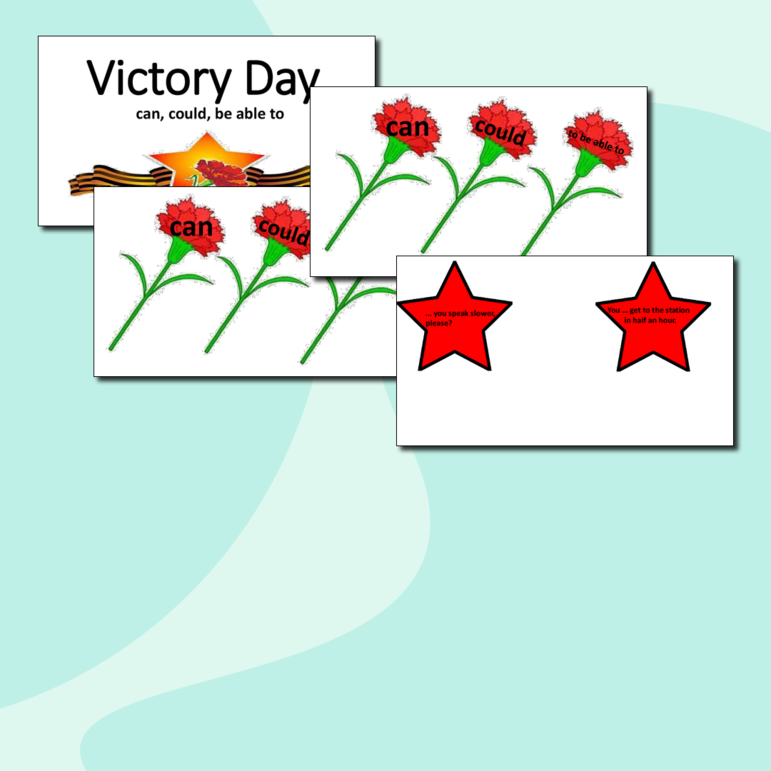 Игра Victory Day. Can, could, to be able to.
