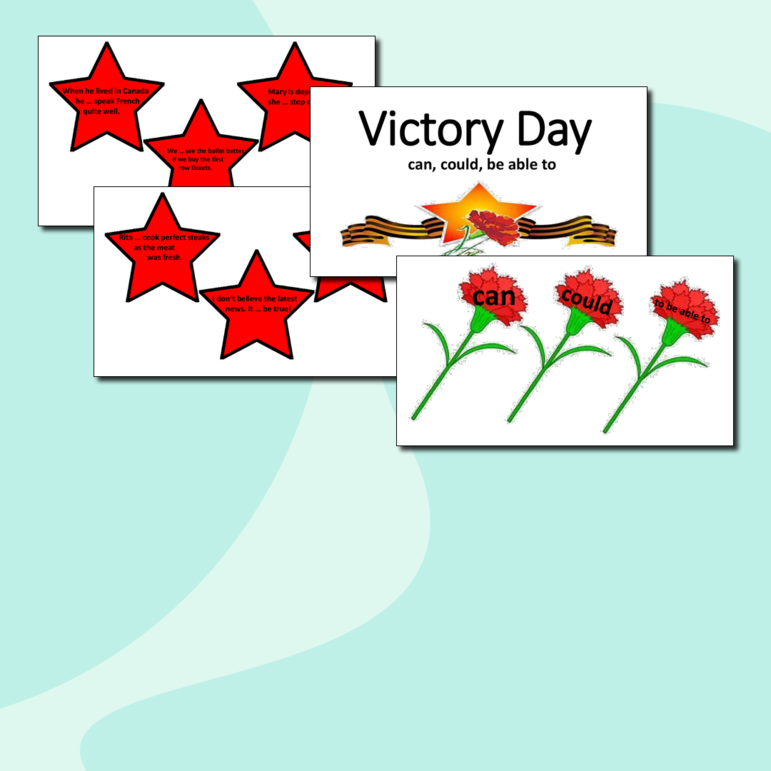 Игра Victory Day. Can, could, to be able to.