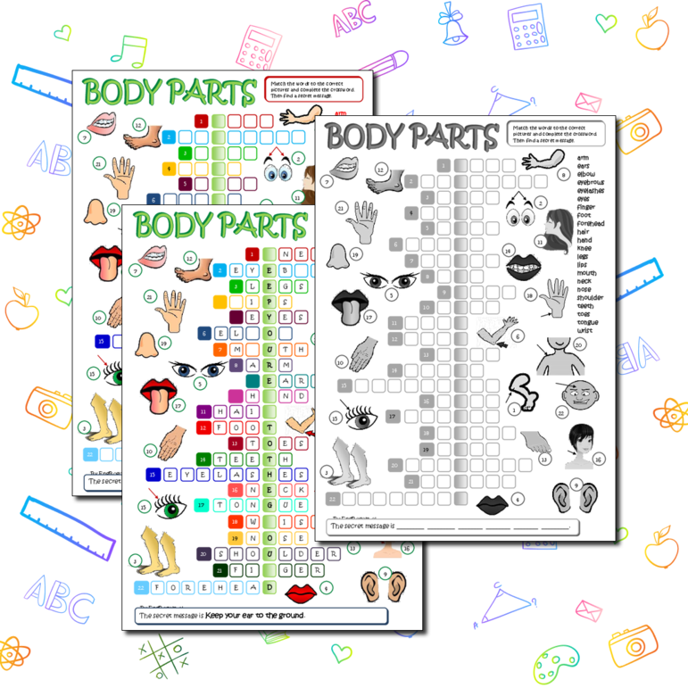 Рабочий лист по теме Body parts - части тела