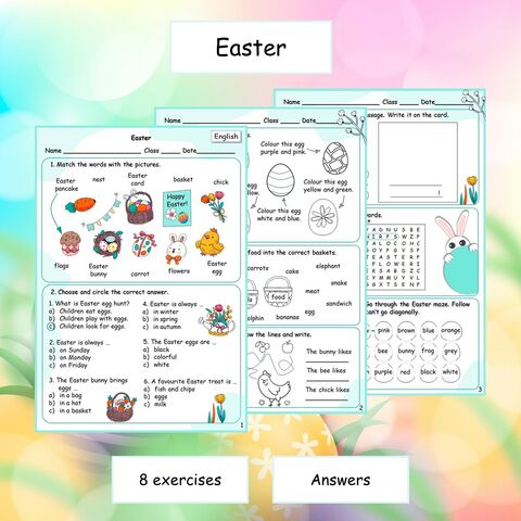 Рабочий лист по английскому языку «Easter / Пасха»