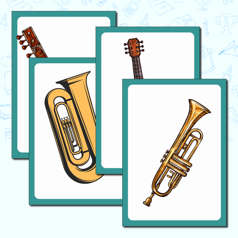 Стикеры для оформления музыкального кабинета «Музыкальные инструменты»