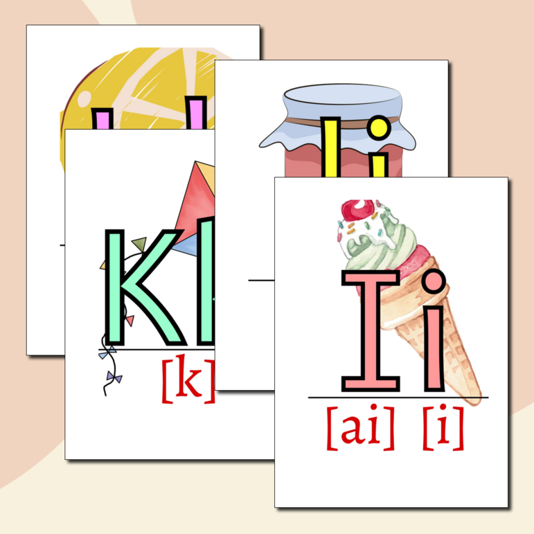 Карточки английского алфавита со звуками