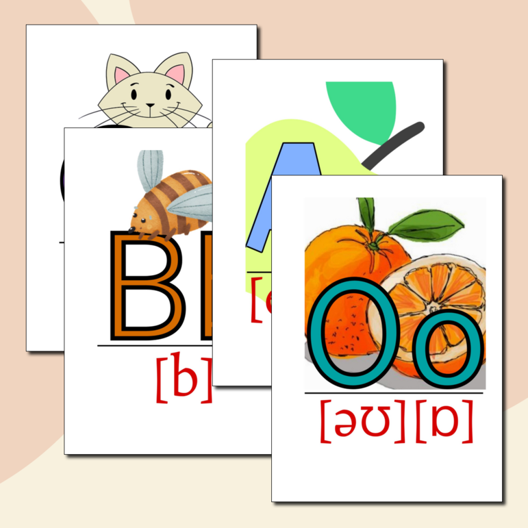 Карточки английского алфавита со звуками