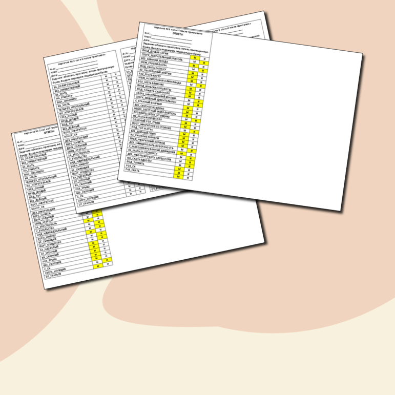 Сборник карточек «Орфографические разминки» к заданию 10 ЕГЭ (Ы и И после приставок)