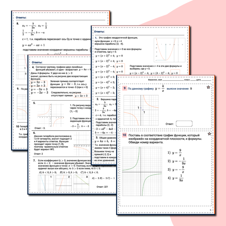 Тренажёр по математике «Графики элементарных функций». Задание 11. Подготовка к ОГЭ