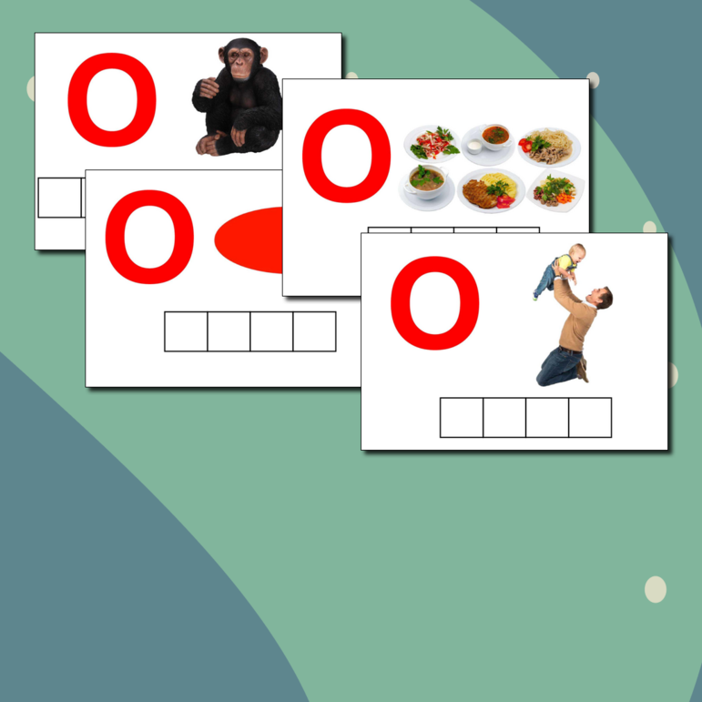 Карточки для обучения дошкольников грамоте «Звук и буква «О»»