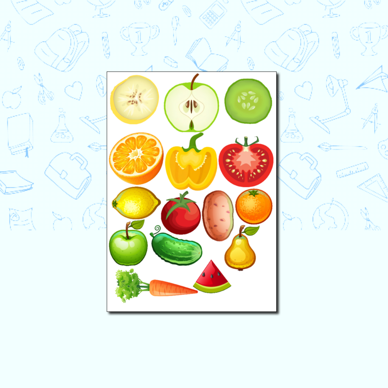 Сборник игр для изучения фруктов и овощей