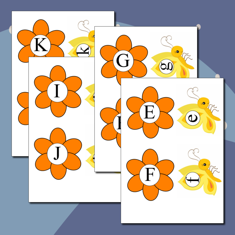 Карточки для запоминания заглавной и прописной букв английского алфавита. Flash cards English Alphabet