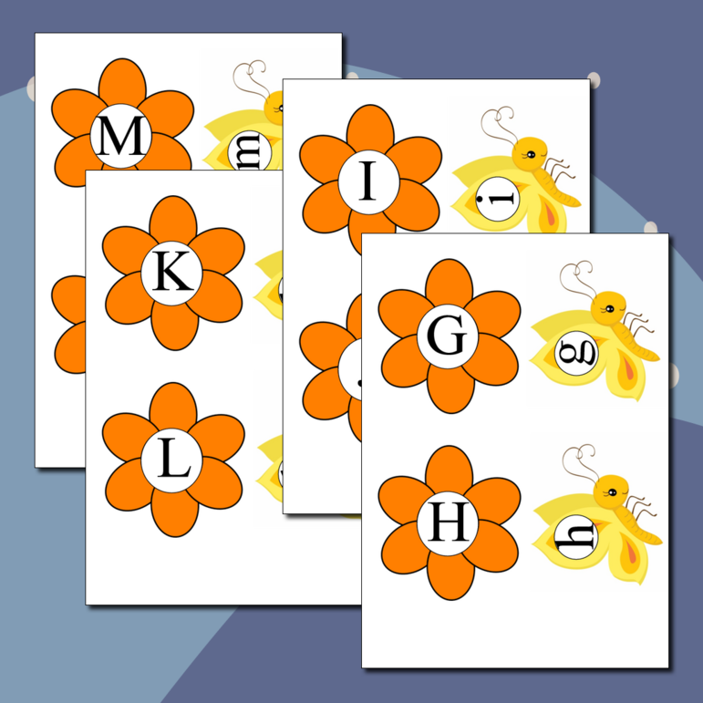 Карточки для запоминания заглавной и прописной букв английского алфавита. Flash cards English Alphabet