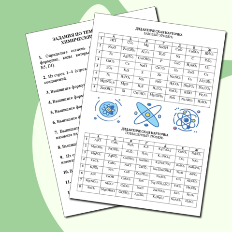 дидактические игры при обучении химии | Статья по химии: | Образовательная социальная сеть