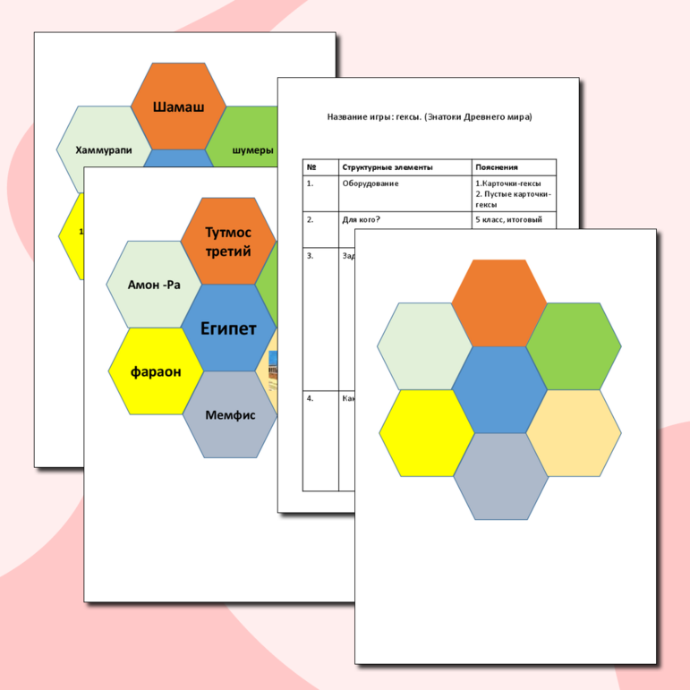 Игра - гексы (повторение истории Древнего мира) 5 класс
