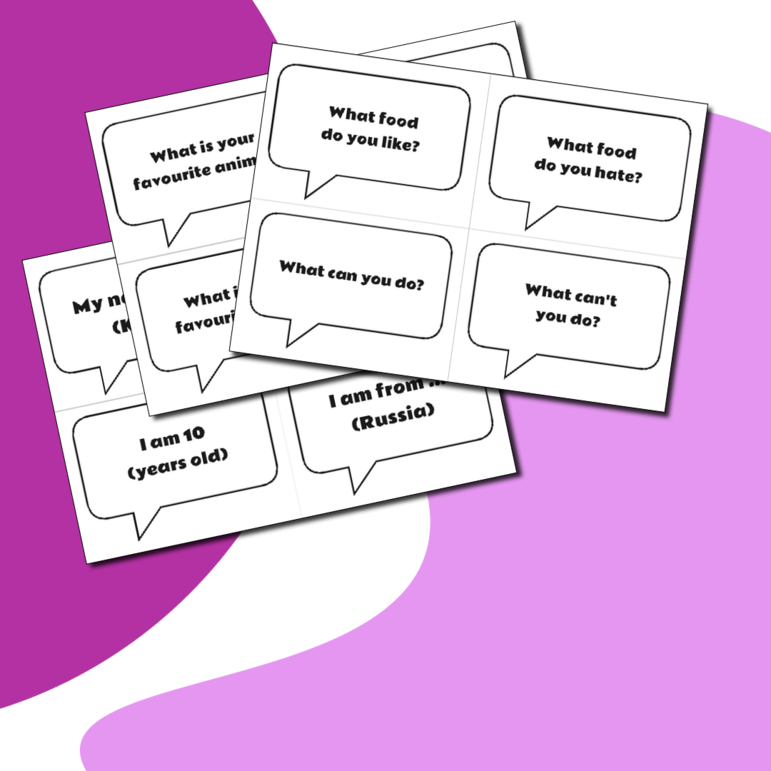 Разговорные карточки для школьников. Цветные и ч/б. Английский язык.