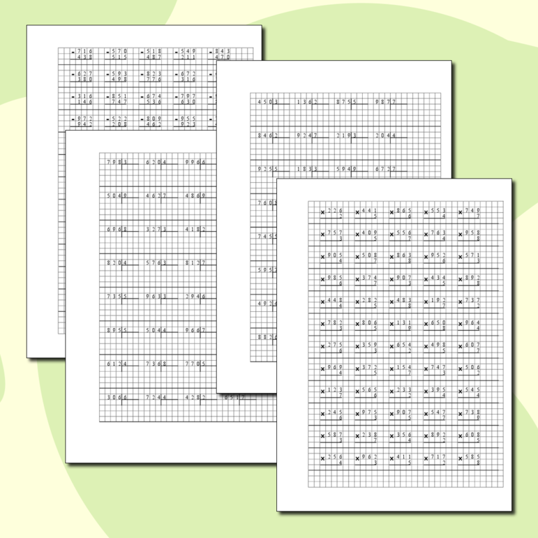 Карточки для устного счета по математике. 5 класс. Часть 1