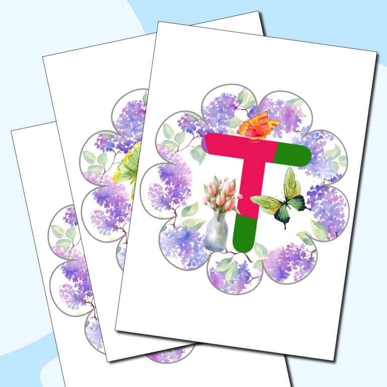 Праздничная растяжка-флажки «8 марта» (форма - цветок)