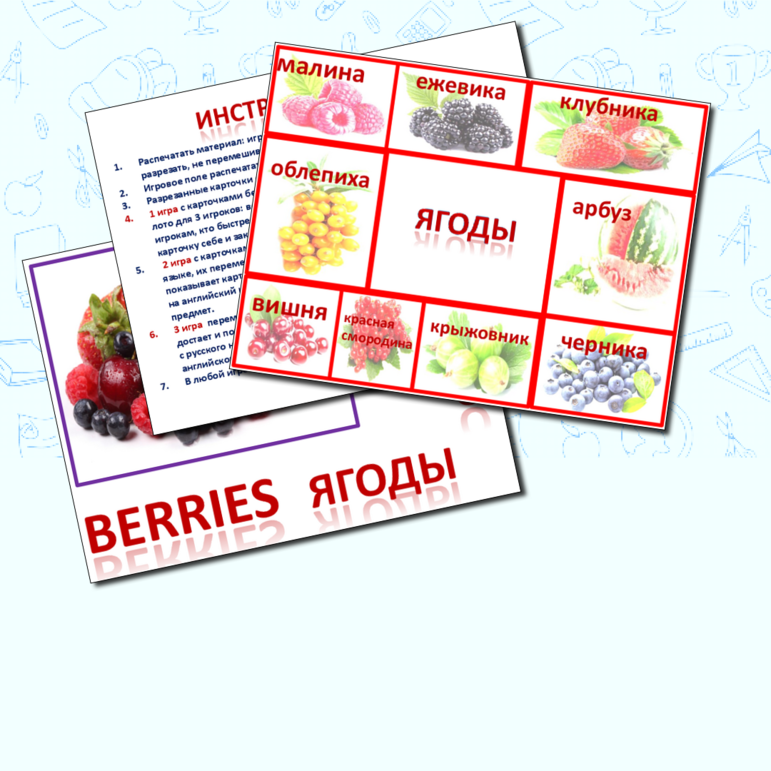 Дидактическая игра Berries. Ягоды
