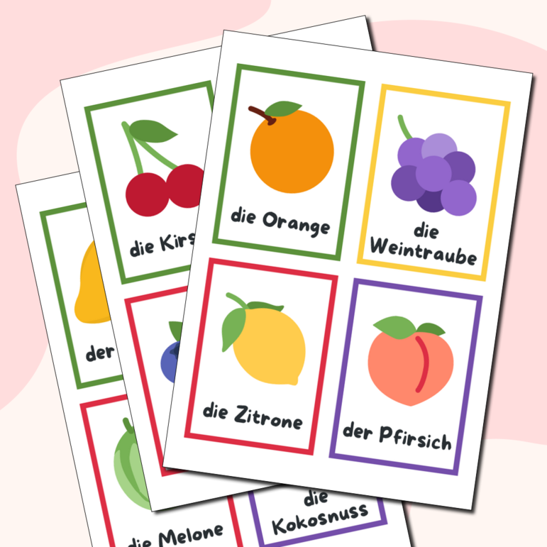 Карточки по немецкому языку 