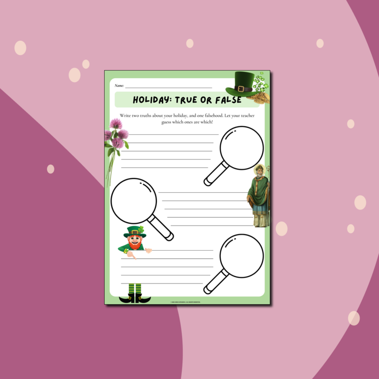 Worksheets for Theme Event