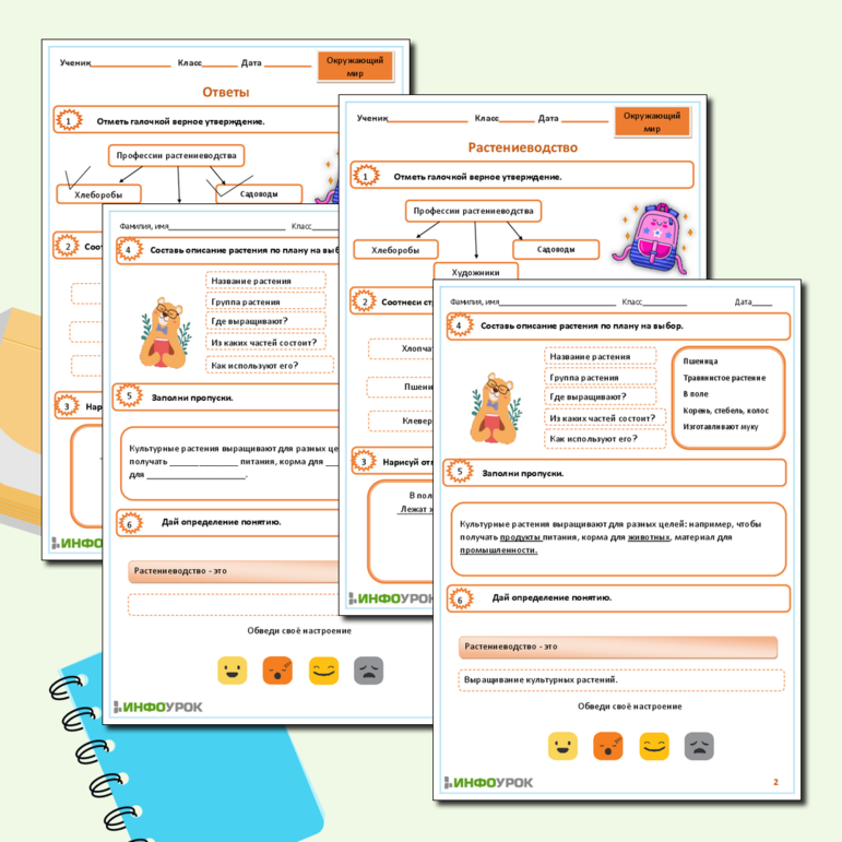Рабочий лист для окружающего мира 